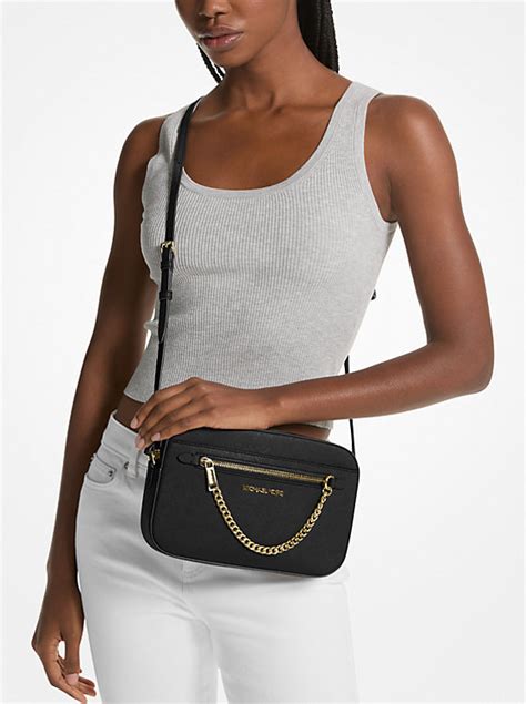 michael kors saffiano large jet set|mk jet set saffiano crossbody.